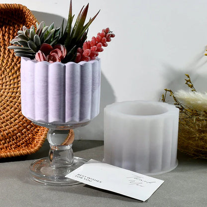 Long Stripes Planter & Candle Holder Mould