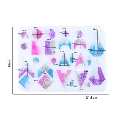 26 Cavity Mixed-Shaped Earrings and Pendants Mould