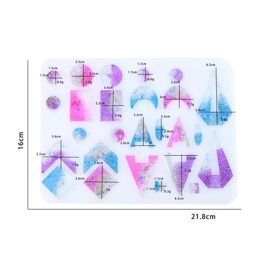 26 Cavity Mixed-Shaped Earrings and Pendants Mould