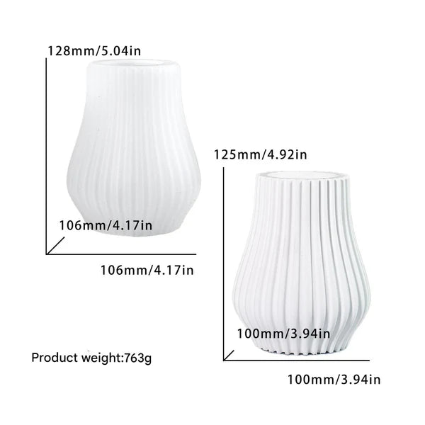 Versatile Striped Stylish Vase Mould
