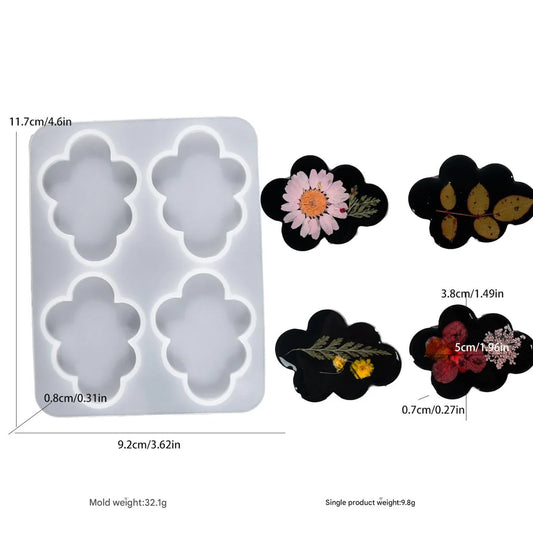 4 Cavity Cloud Keychain & Pendant Mould