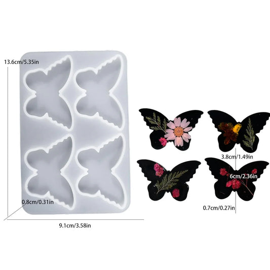 4 Cavity Butterfly Keychain & Pendant Mould