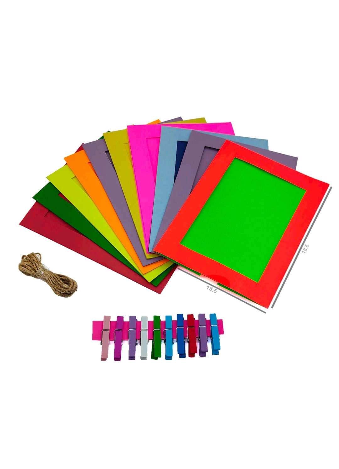 Hanging Photo Frame Kit Big 10 Pc In Multi Color (7x5 Inch)