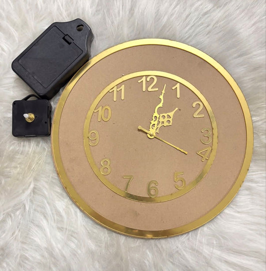 12 inch MDF With Acrylic Ring Clock Set