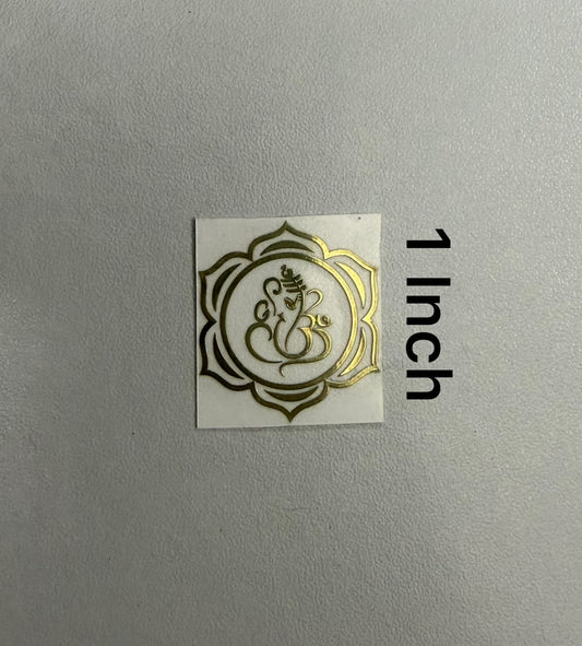 Designer Ganesh Metal Sticker