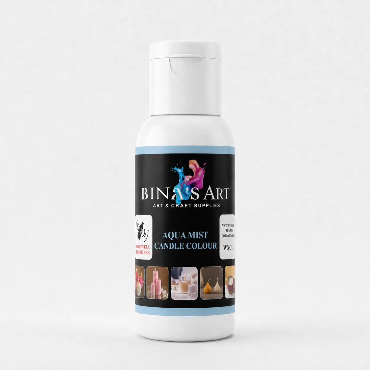 Bina’s Art Aqua Mist Candle Colour 30 g bottle