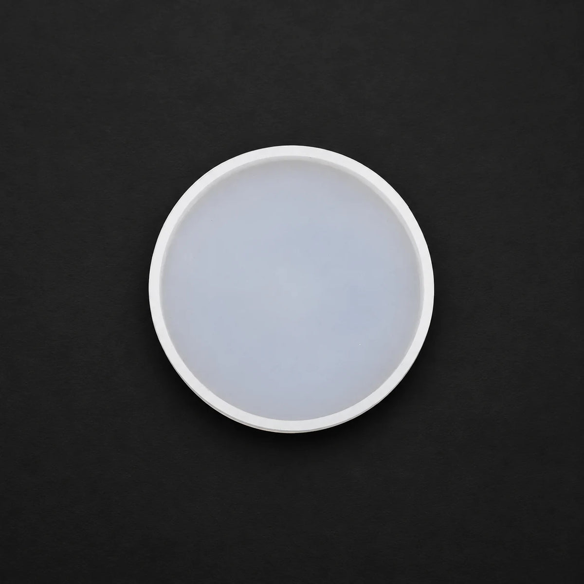 Round Coaster & Keychain Silicone Resin Mould Without Hole; white silicone mould