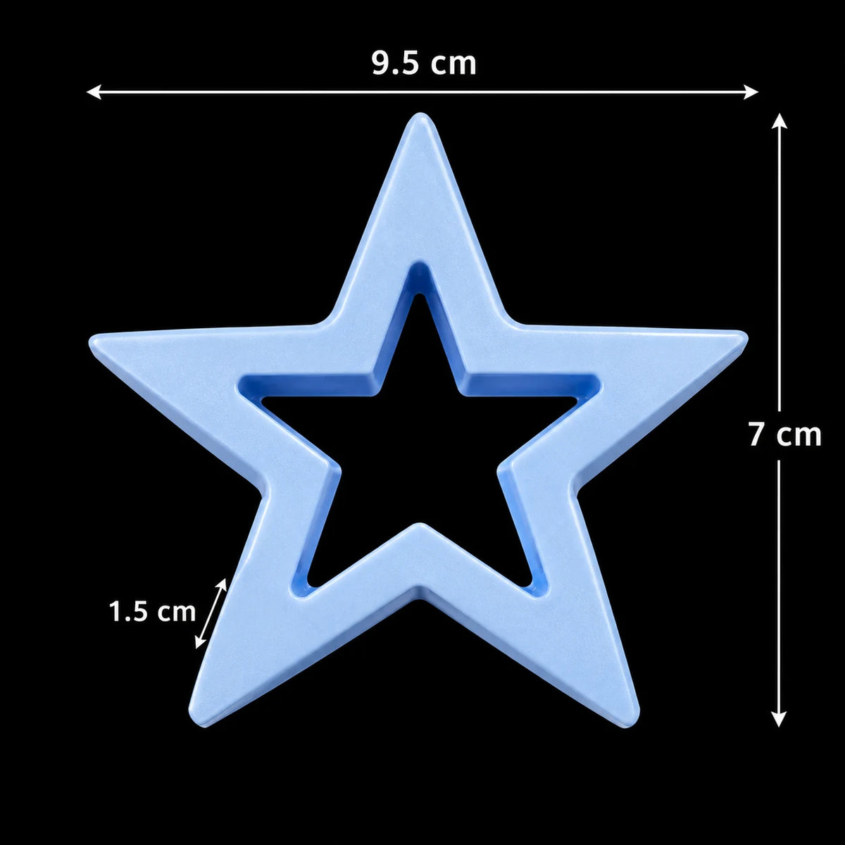 Large Hollow Star Mould — finished example