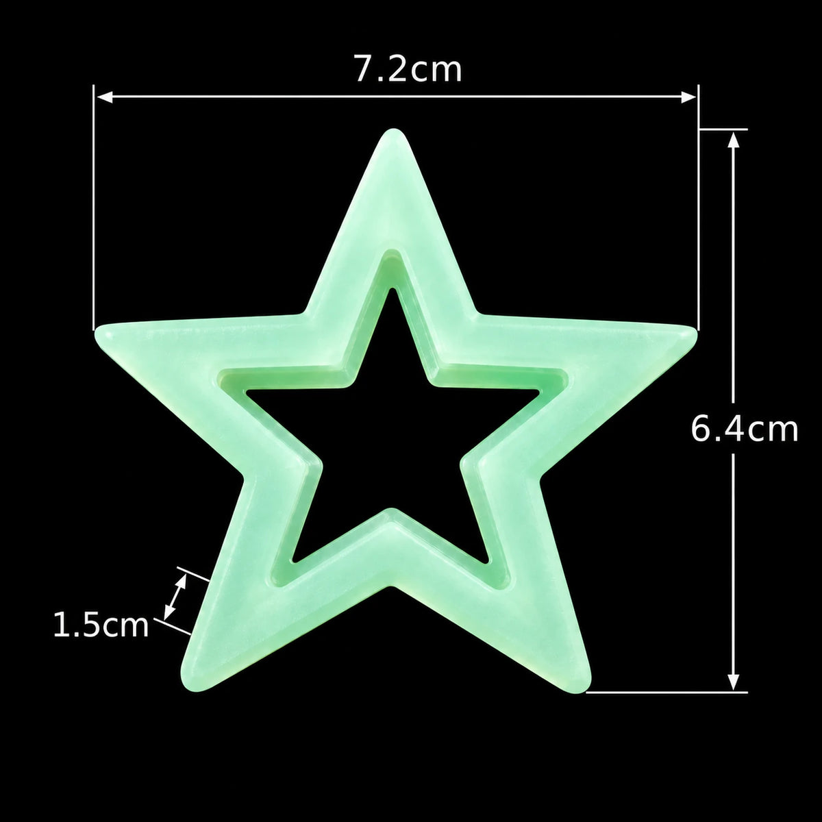 Medium Hollow Star Mould — finished example