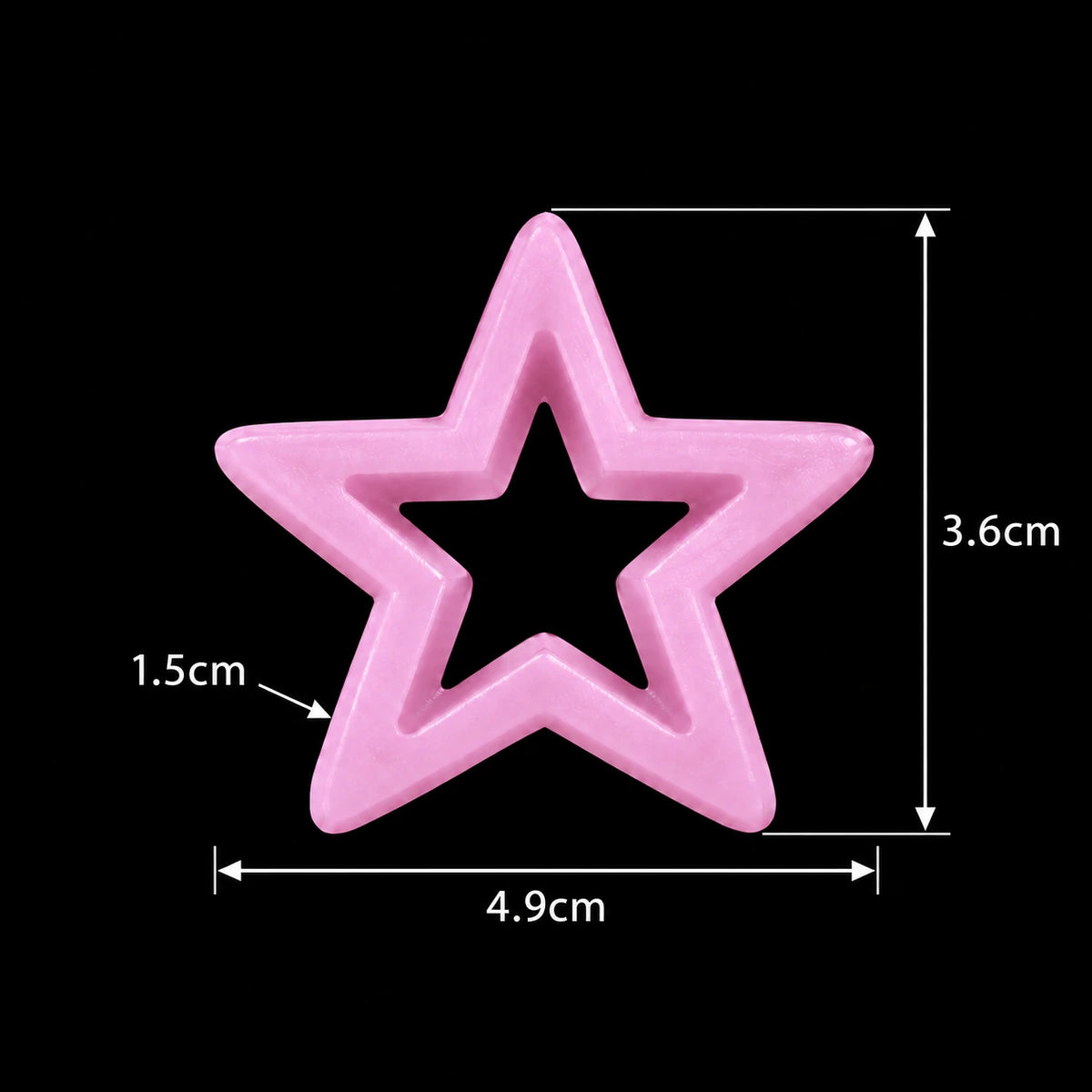Hollow Star Small Mould — finished example