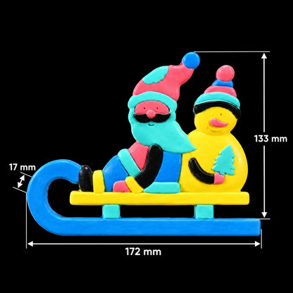 Santa and Snowman Sledge Mould — finished example