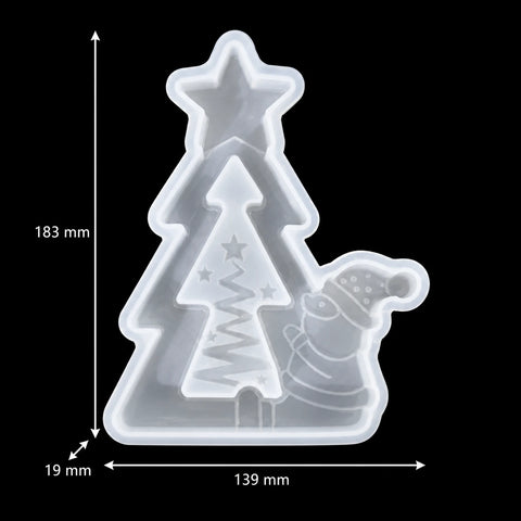 Snowmen Santa Claus With Christmas Tree Mould — product