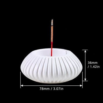 Stripe Round Incense Tray Silicon Mould — finished example