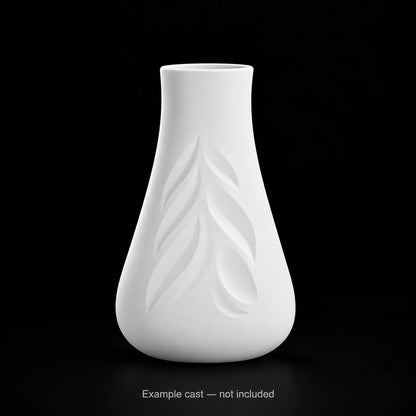 Leaf Pattern Vase Mould — example cast, not included