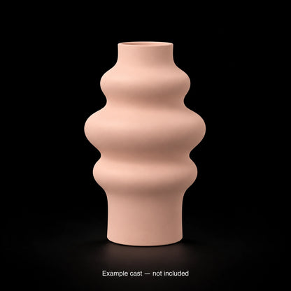 Flower Vase Mould — example cast, not included