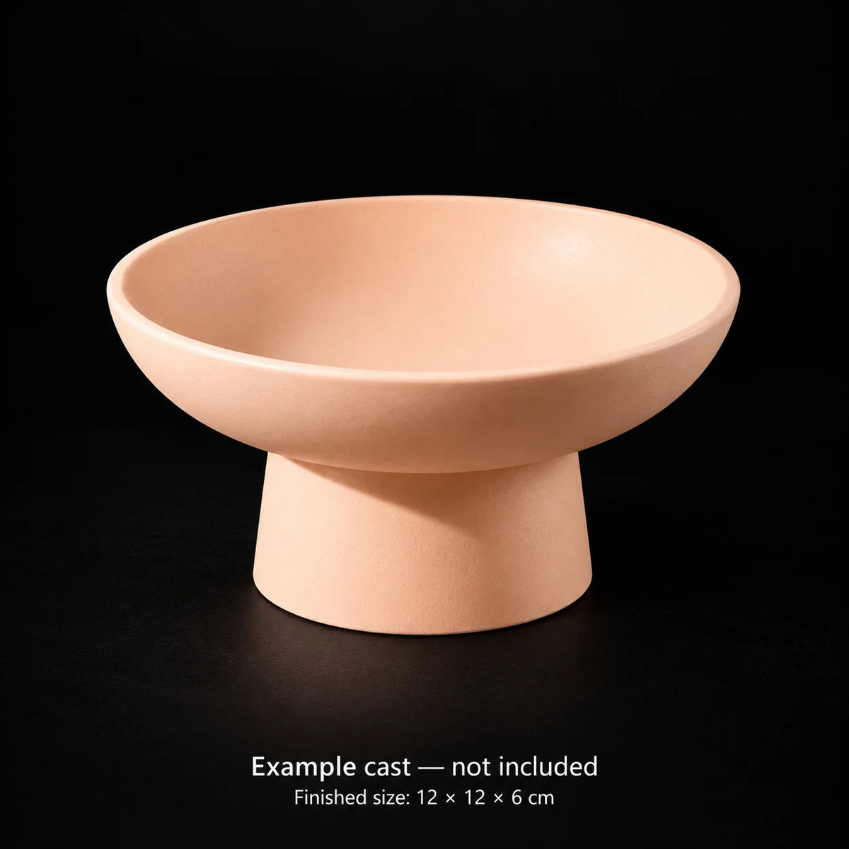 High Foot Bowl Mould — example cast, not included