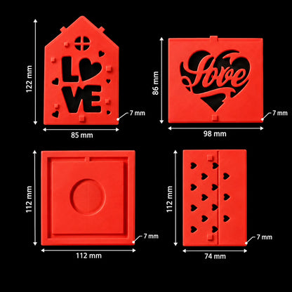 3D House Home Candlestick Mould — finished example