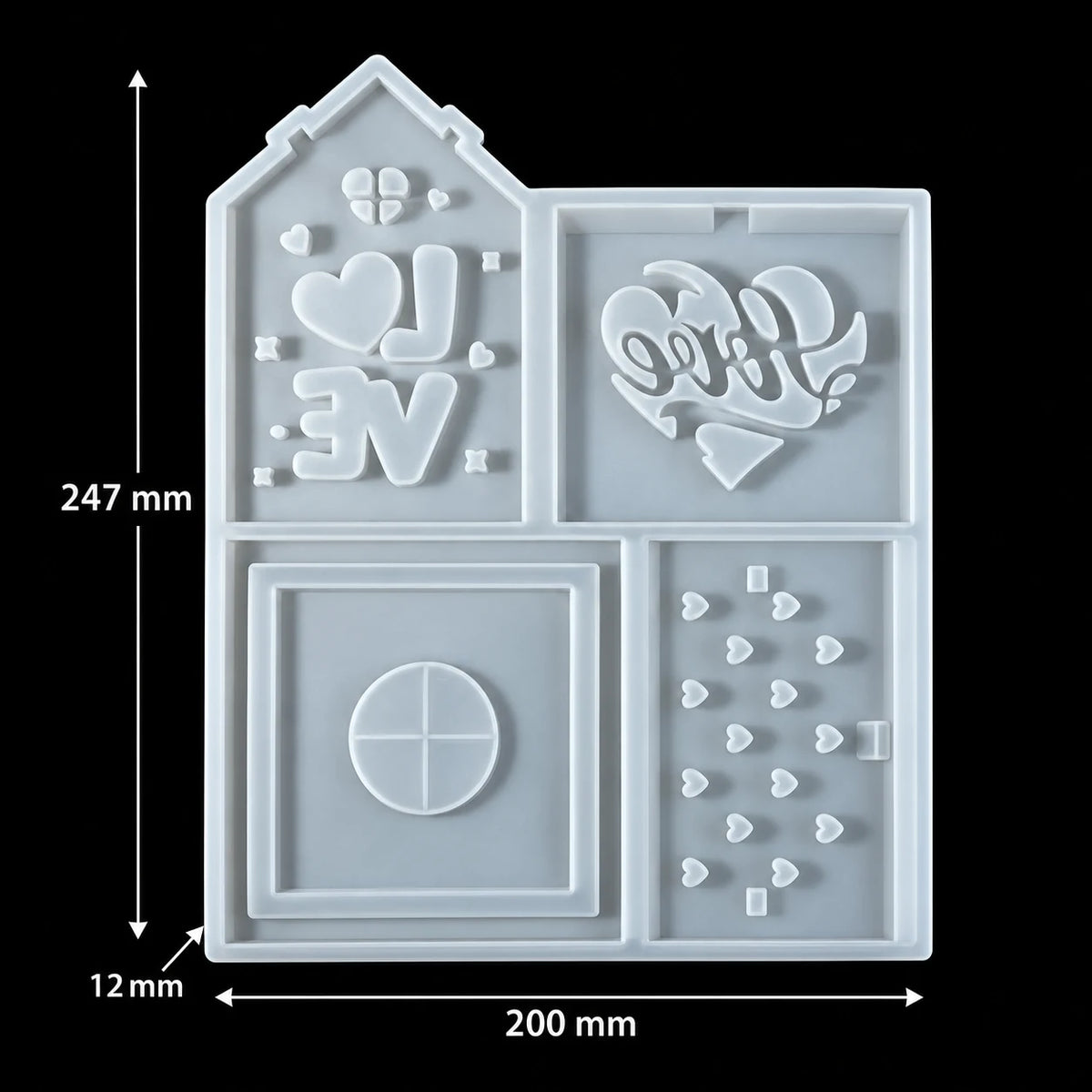 3D House Home Candlestick Mould — product