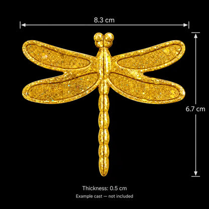 Dragonfly Ornament Silicone Mould — example finished cast, not included