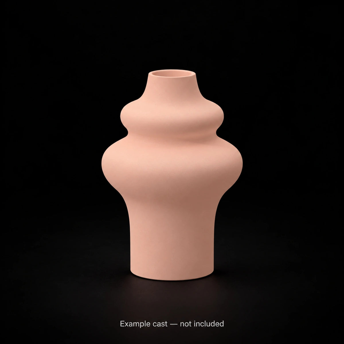 Unique Round Designs Planter Mould — example cast, not included