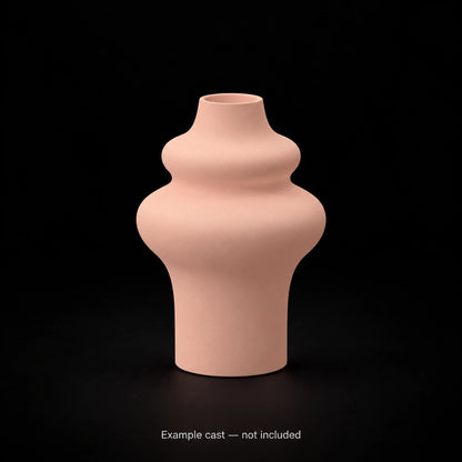 Unique Round Designs Planter Mould — example cast, not included