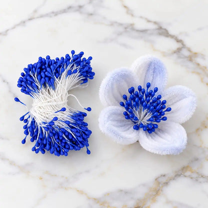 Blue Artificial Flower Pollens / Stamens – 5–6 cm – product view