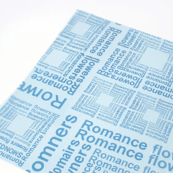 Multi-color Printed Bouquet Wrapping Paper for Floral Arrangements & DIY Gift Packaging-Sky Blue