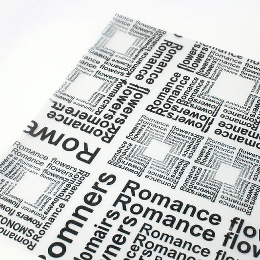 Multi-color Printed Bouquet Wrapping Paper for Floral Arrangements & DIY Gift Packaging-Black