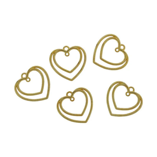 5 In 1 Double Heart Bezels Set