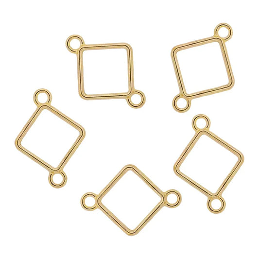 5 In 1 Gold Diamond Rakhi Base Bezel Set