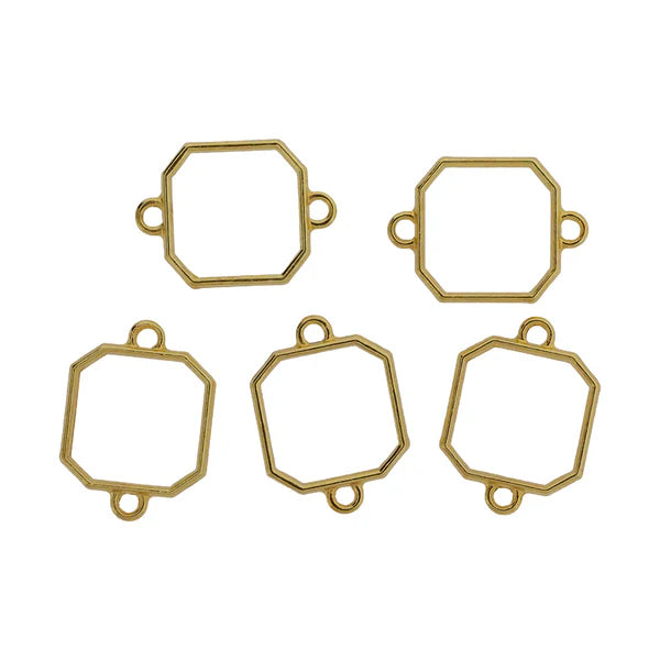 5 In 1 Gold Octagon Rakhi Base Bezel Set