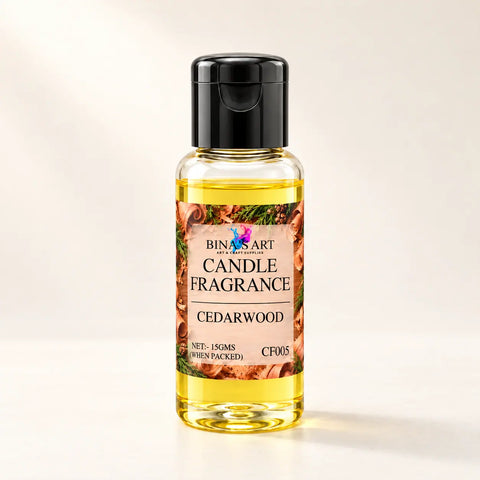 Cedarwood Candle Fragrance bottle showing the original product label