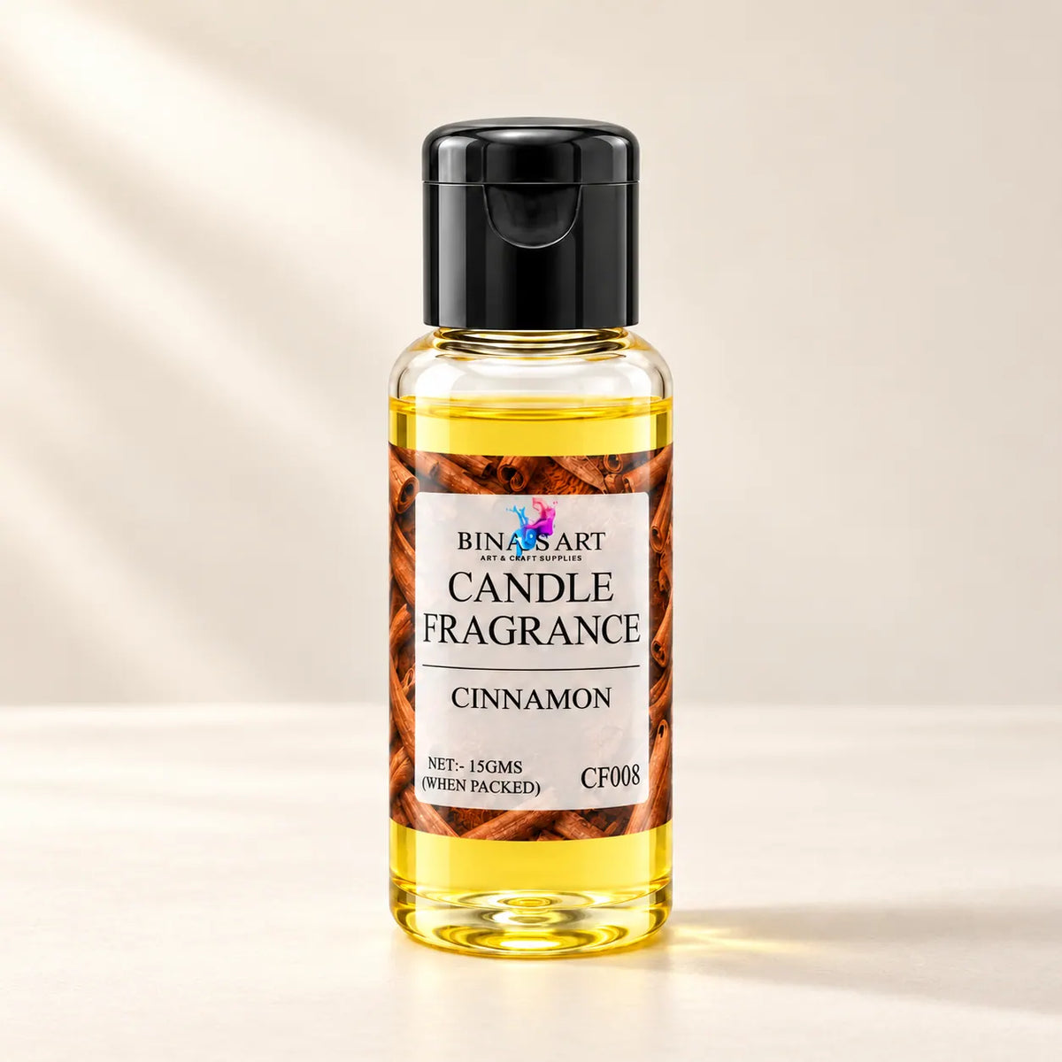 Cinnamon Candle Fragrance bottle showing the original product label