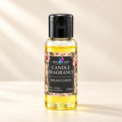 Dream Flower Candle Fragrance bottle showing the original product label