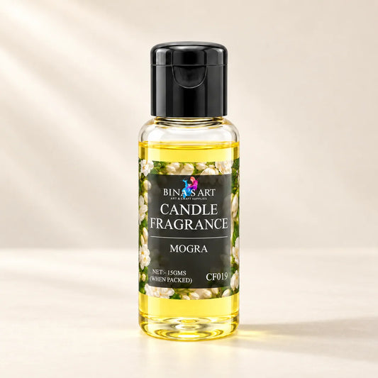 Mogra Candle Fragrance bottle showing the original product label