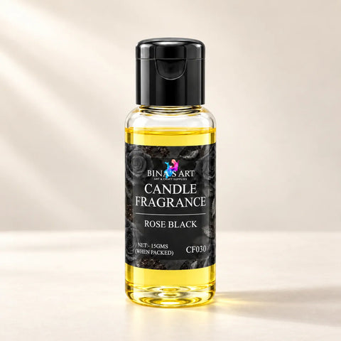 Rose Black Candle Fragrance bottle showing the original product label