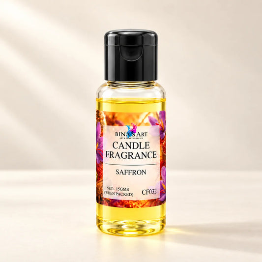 Saffron Candle Fragrance bottle showing the original product label