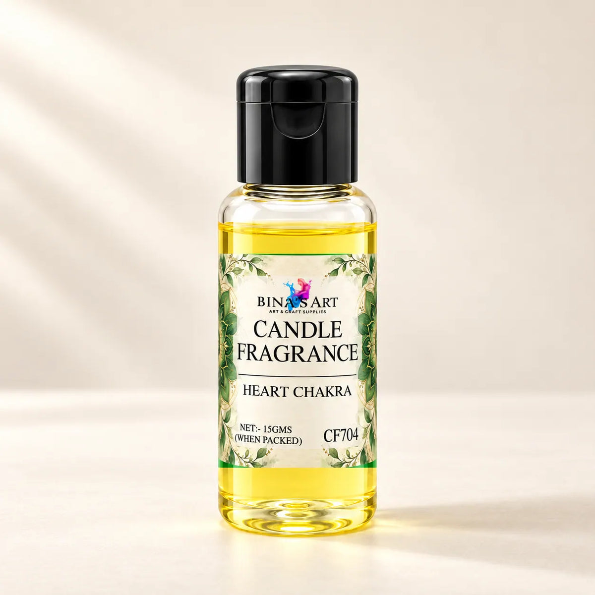 Heart Chakra Candle Fragrance bottle showing the original product label