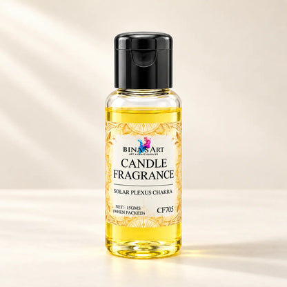 Solar Plexus Chakra Candle Fragrance bottle showing the original product label
