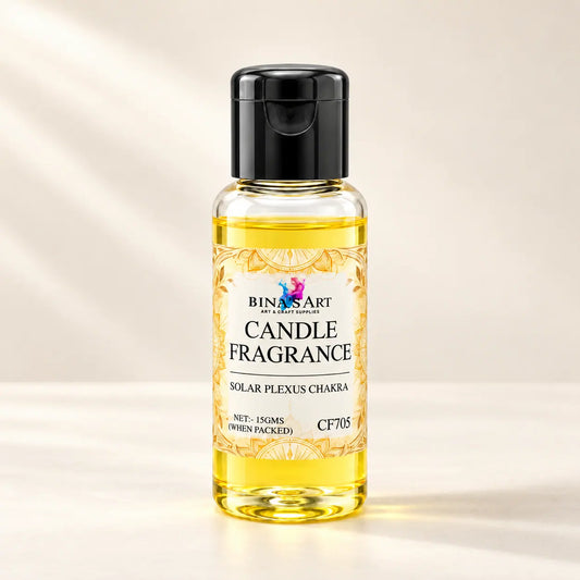 Solar Plexus Chakra Candle Fragrance bottle showing the original product label