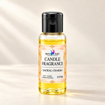 Sacral Chakra Candle Fragrance bottle showing the original product label