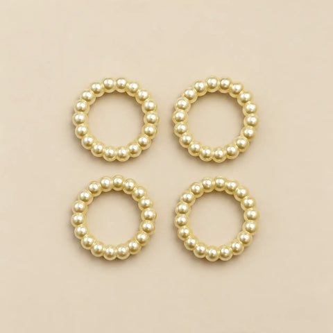 Pearl Beaded Ring Embellishments for DIY Crafts