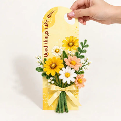 How to use FC002 bouquet card with handmade pipe cleaner flowers