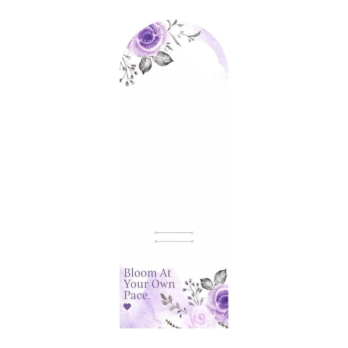 Purple rose floral bouquet card with handle, Bloom At Your Own Pace, FC010, pack of 5
