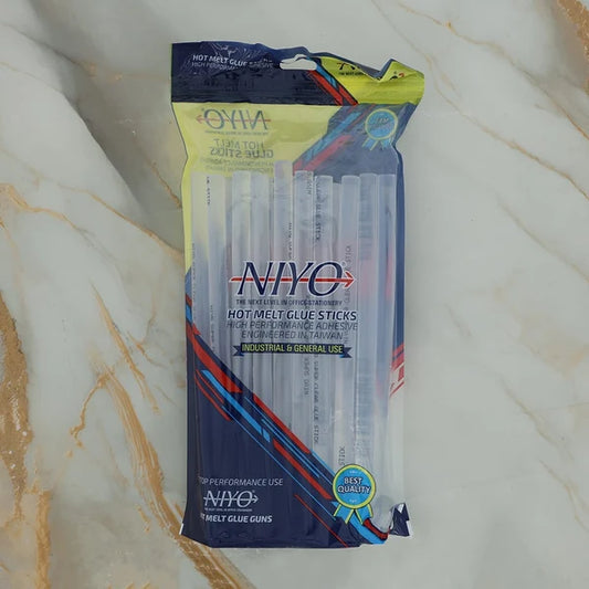 Niyo Professional 11mm Hot Melt Adhesive Glue Sticks (21.5cm) – Pack Of 36