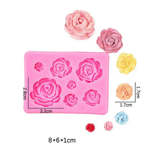 7 Cavity 3D Flower Handmade Mould