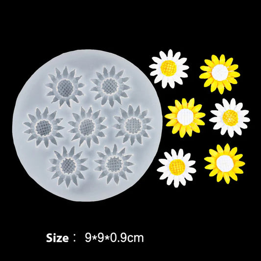 6 Cavity 3D Daisy Flower Handmade Mould