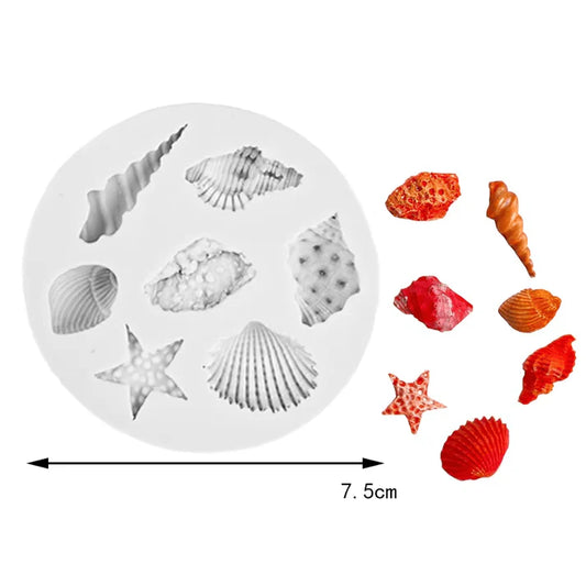 7 Cavity Sea Creatures Handmade Mould