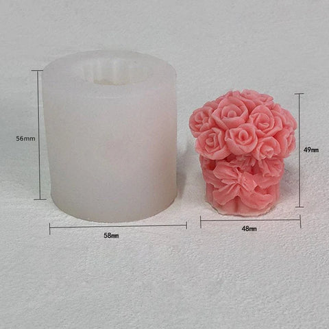 Rose Bouquet Candle Handmade Mould