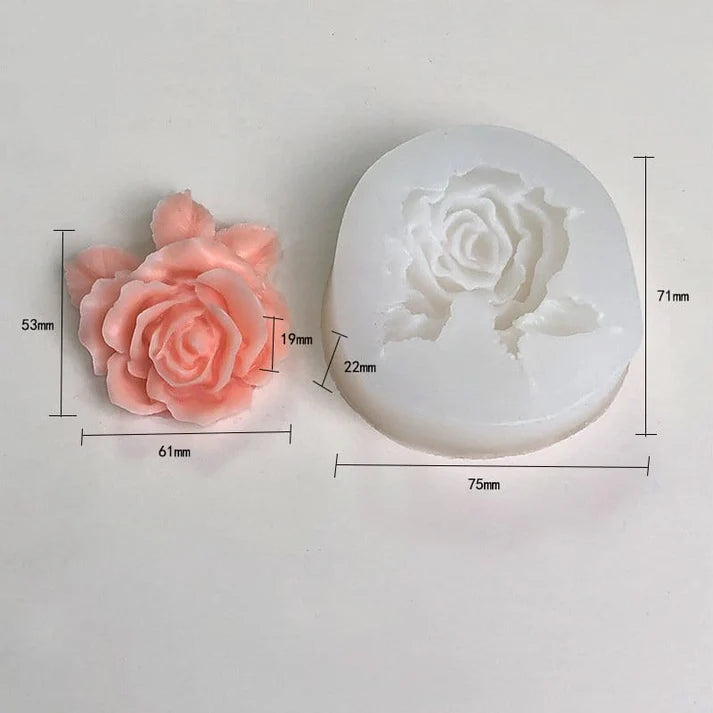 3D Rose Flower Candle Handmade Mould